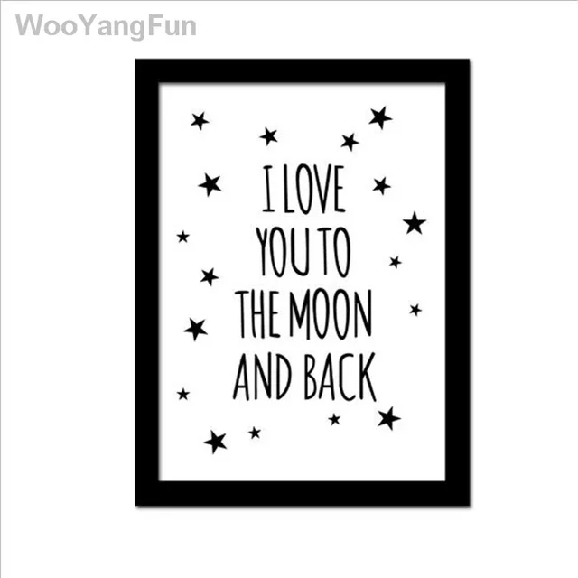 modern i love you quote no frame canvas art print poster painting