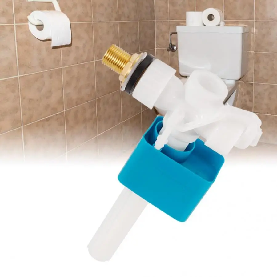 Pro боковой входной впускной клапан Великобритания 1/2 дюймов клапан для резервуара-латунный хвостовик синий и белый ванная Туалет аксессуары Лидер продаж