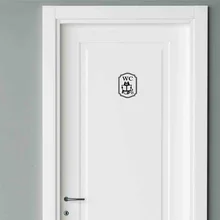 Забавные наклейки для ванной комнаты, туалета, модные стильные виниловые наклейки на дверь 2WS0040