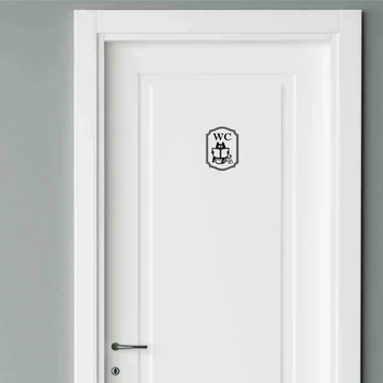

Funny Cat Bathroom Toilet Stickers Fashion Style Vinyl Door Stickers 2WS0040
