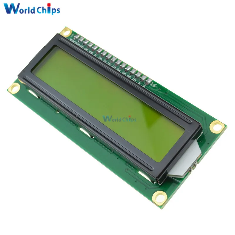 ЖК экран LCD1602 1602 HD44780 дисплей с изображением персонажей желтый черный свет TFT 16X2