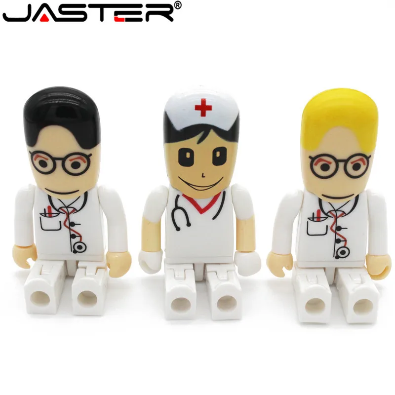 JASTER мультфильм робот медицинский флэш накопитель в виде доктора USB карта 2 0 4 ГБ 8 16