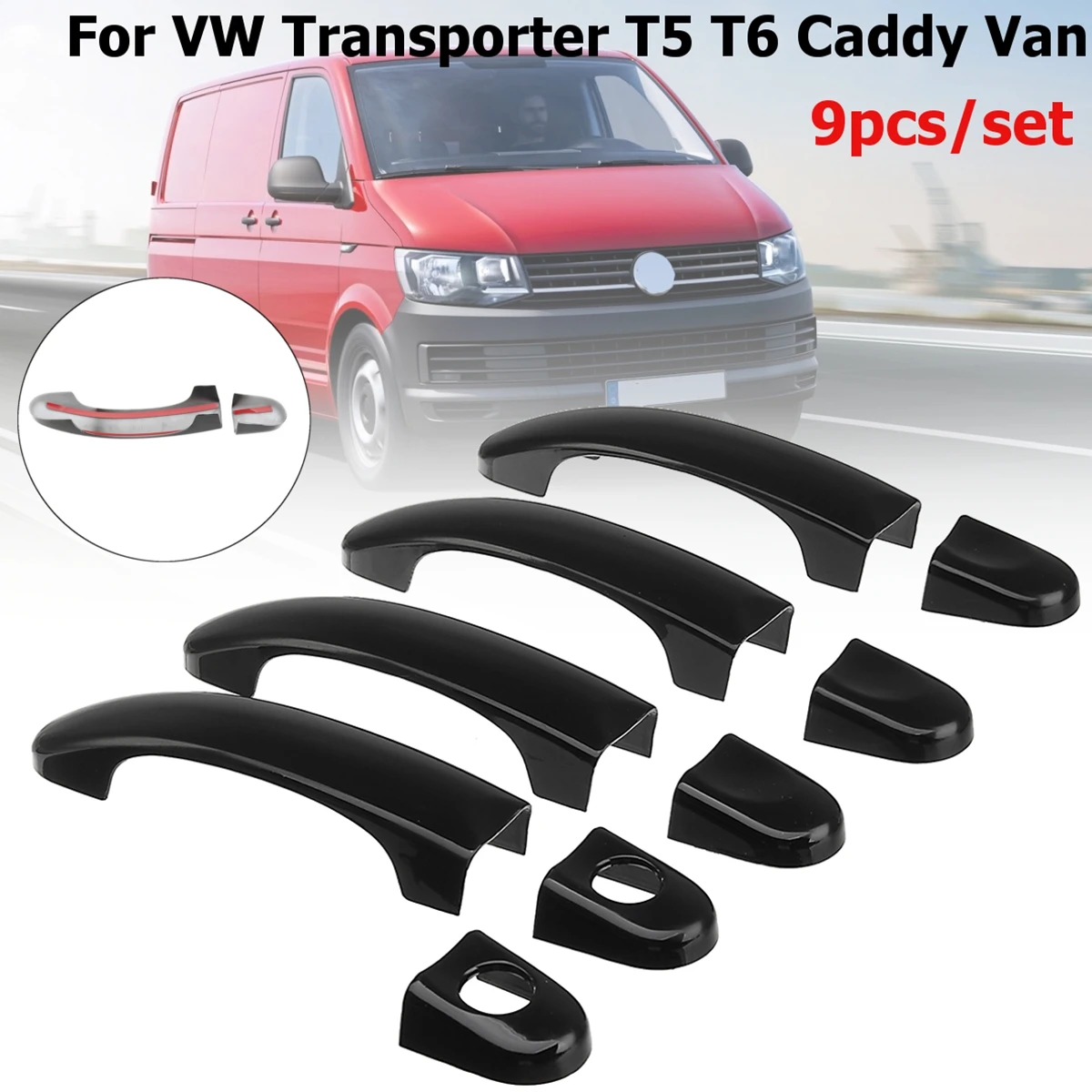 8 различных стилей 1 Набор дверных ручек Накладка для VW TRANSPORTER T5 2003 2004 2015 T6 up CADDY VAN