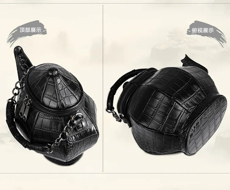 Чайник сумка унисекс жесткий стильные сумка в Корейском стиле; женская и мужская сумка на одно плечо Сумки из натуральной кожи bagteapot сумка