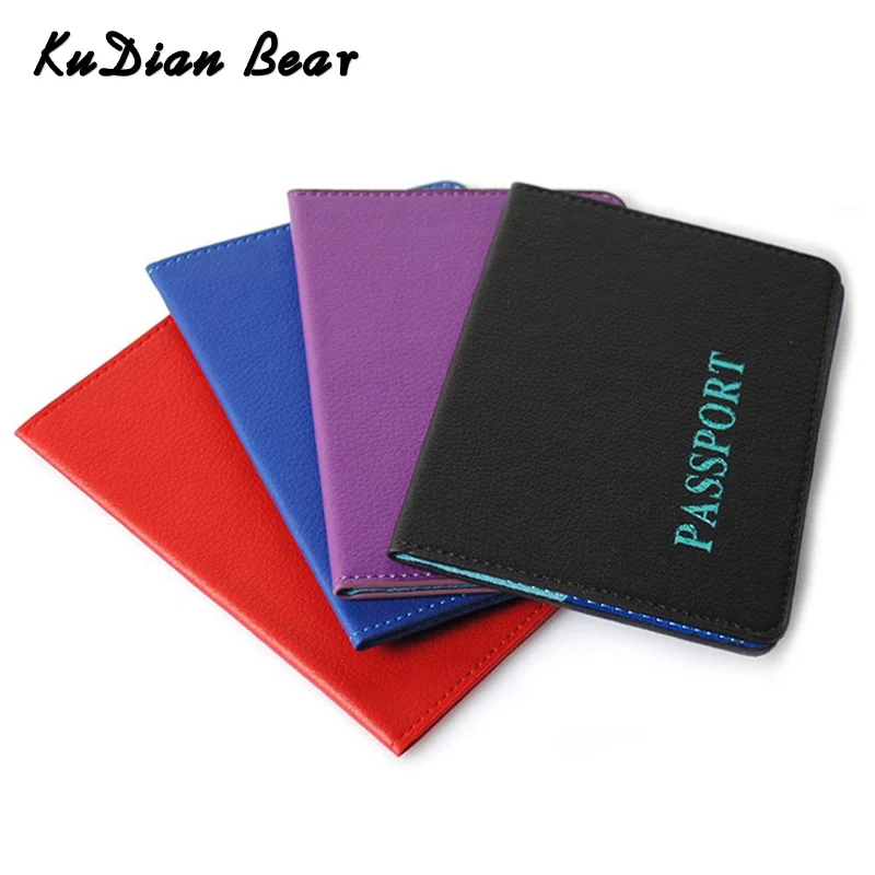 Purple Passport Holder Multiple Card Ticket Women Travel Wallet Butterfly Design