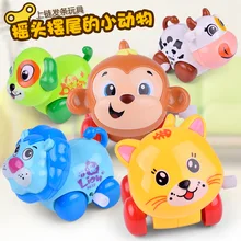 Милый мультяшный щенок котенок Заводной качающийся головой животные заводные игрушки Образование Дети DIY Классические заводные игрушки случайный цвет подарки