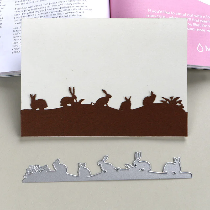 

DUOFEN METAL CUTTING DIES Easter rabbit borders stencil DIY Scrapbook Paper Album 2019 new