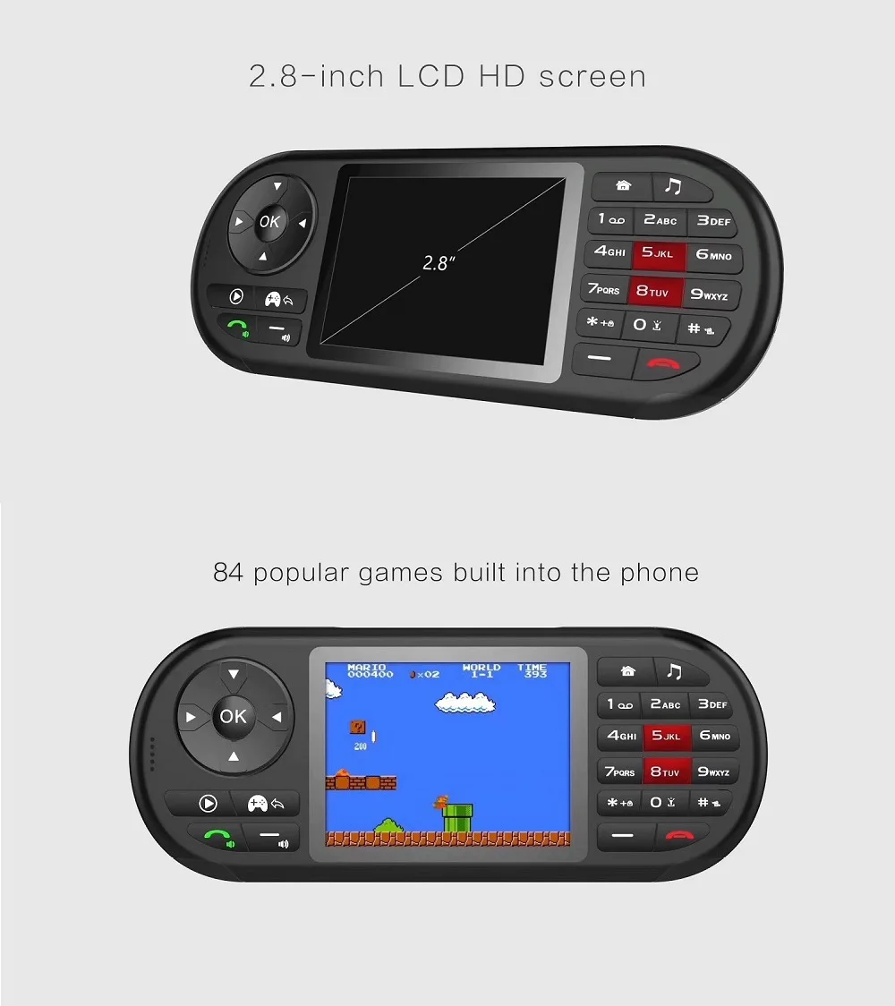 2,8 дюймов прямая кнопка для psp игровой консоли 4 частоты 2G мобильного телефона