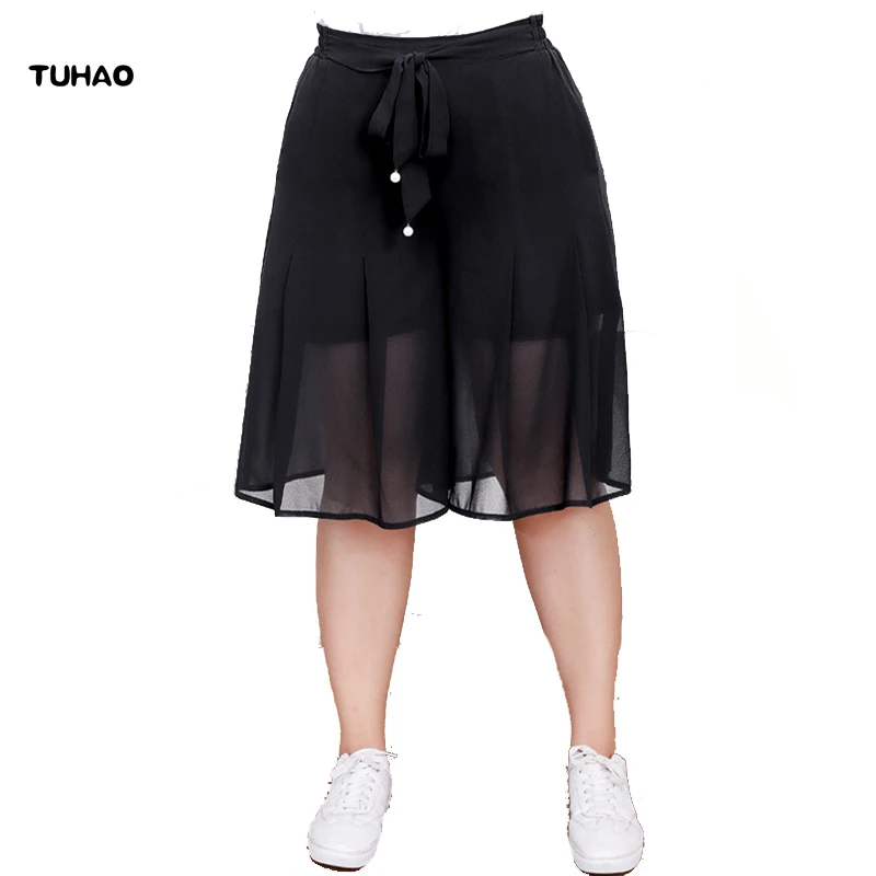 

TUHAO Woman Active Pants Plus Size 10XL 8XL Black Womens Black Pant Wide Leg Pant Large Size 6XL 4XL Female Casual Trouser MS05