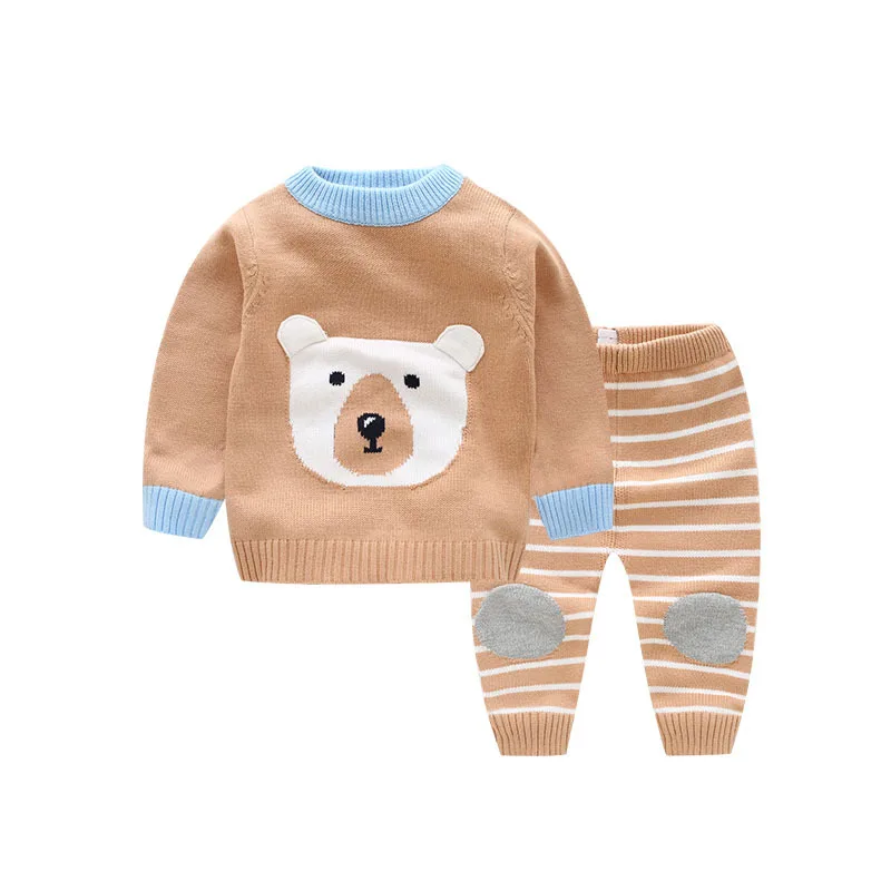

New Infant baby's Cardigan Sweater Autumn cute Cotton Sweaters Toddler Baby Boys Girls Knitted Suits Striped Coats