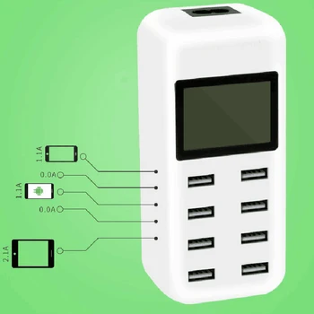 

Quick Charge 8 Port USB Charger 5v 3a AC Power Adapter Intelligent Smart Wall Charger for iphone Mobile Phone