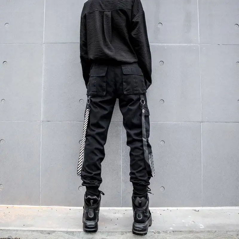 Best Black Cargo Pants Women Patchwork Loose Streetwear Pencil Pants Fashion Cool Hip Hop Women s Trousers Casual High waist Pants