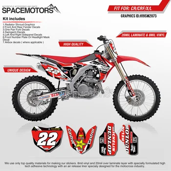 

MotoSpace Customized Team Graphics Backgrounds Decals 3M Custom Stickers For Honda CRF250R 2010-2013 CRF450R 2009-2012 073