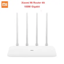 Xiaomi Mi маршрутизатор 4A Gigabit Edition WiFi повторитель 2,4 ГГц/5 ГГц 16 Мб ПЗУ+ 128 Мб DDR3 с высоким коэффициентом усиления 4 антенна поддержка управления через приложение cv6
