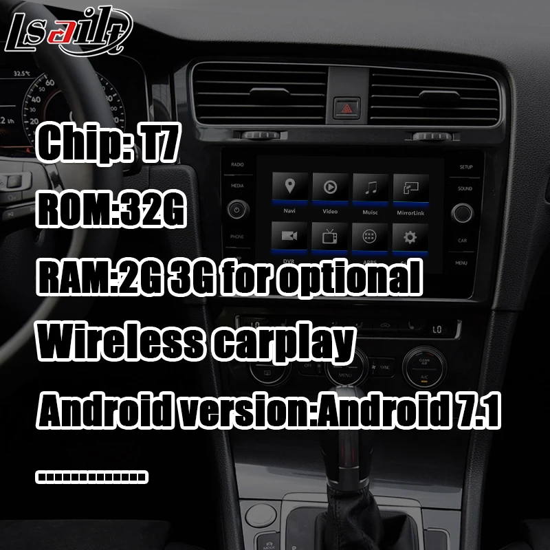 Android 7,1 gps навигационная коробка для Volkswagen golf7- с LVDS видео интерфейс Поддержка carplay, android Авто по Lsailt