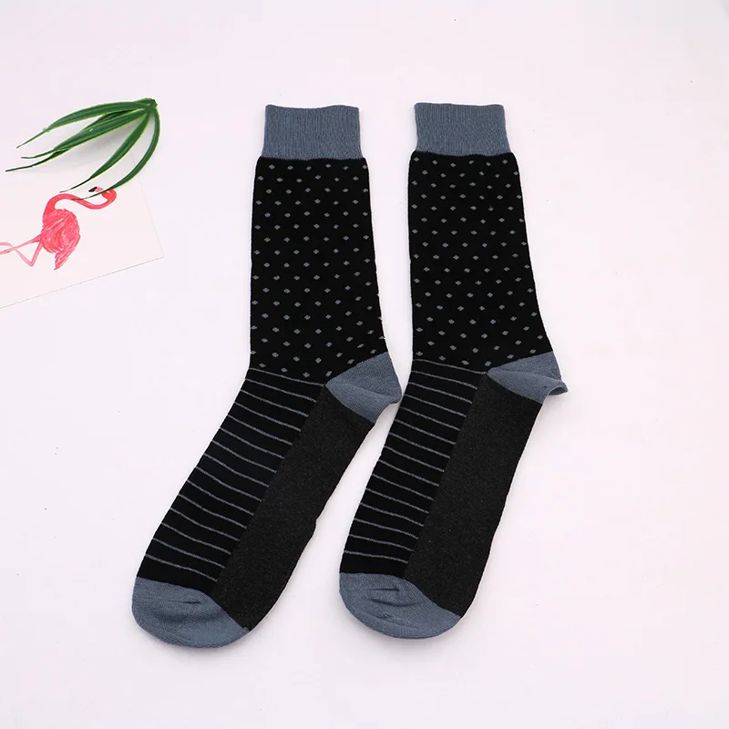 Hot Sale Casual Mens Long Socks New Autumn And Winter Plaid Multi-color Retro Cotton Dot socks - Цвет: Армейский зеленый