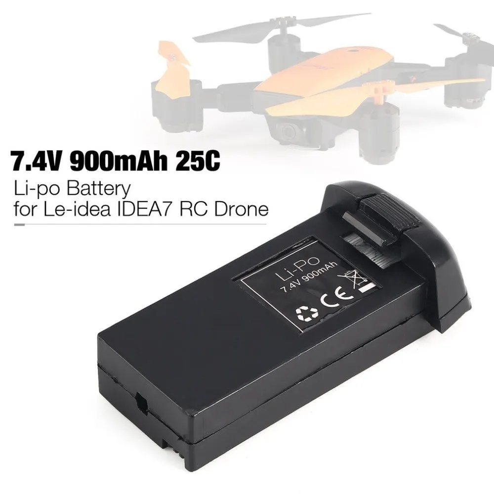 

7.4V Li-po Rechargeable Battery 900mAh 25C 2S Spare Parts Accessories for Le-idea IDEA7 RC Drone Quadcopter Aircraft UAV