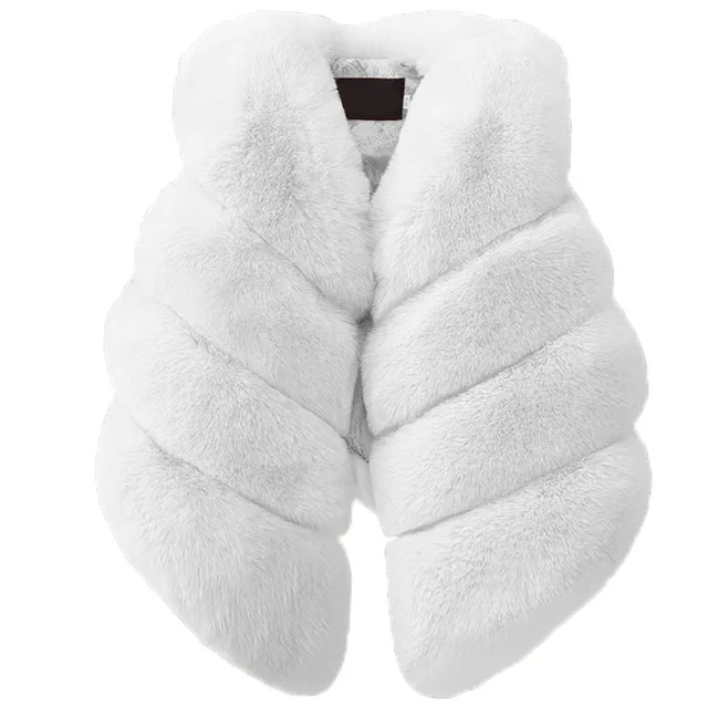 Baby Girls Fur Coat Spring Winter Jacket For Girls Coat Kids Warm Outerwear Coat For Girls Children Clothes 3 5 8 9 10 Year - Цвет: white