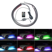 4 шт. Автомобильная RGB Светодиодная лента под светодиодными лампами 8 цветная трубка система нижнего корпуса неоновый корпус свет комплект с пультом дистанционного управления для Cruze