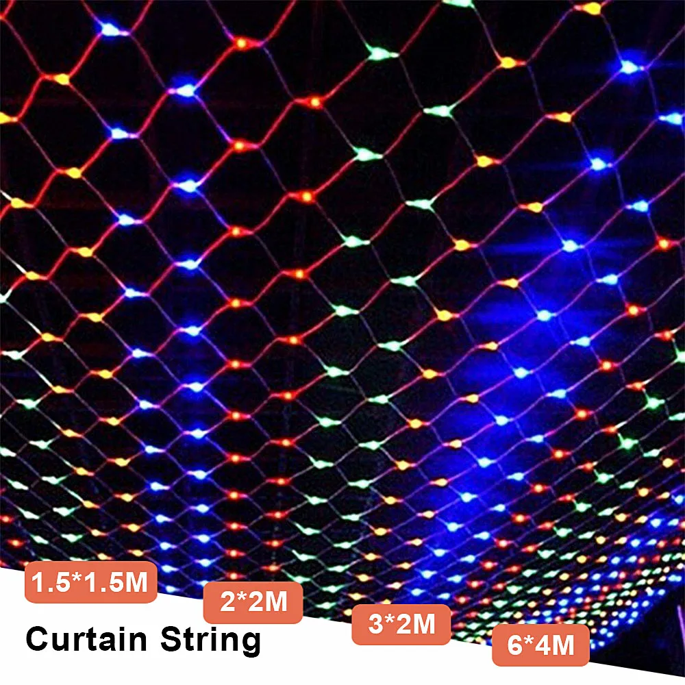 LED Fairy Lights Outdoor Garden String Lights Holiday Garland For Decoration LED Chain Holiday Patio Lighting 220V Net Mesh Lamp