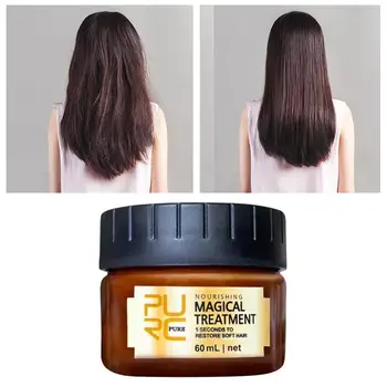 

60ml Magical Treatment Keratin Repair Hair Mask Tonic Damage 5 Seconds Restore Soft Hair Deep Hair Conditioner Scalp Treatment