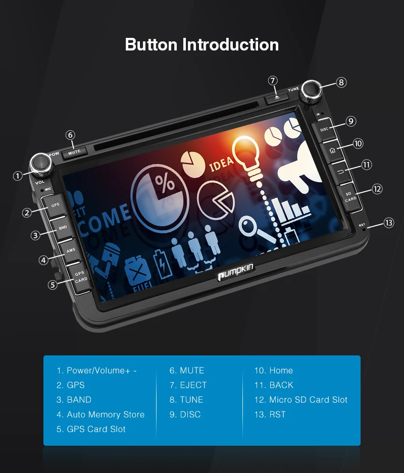 Cheap Pumpkin 2 Din 8"Android 9.0 GPS Autoradio Stereo Car Multimedia Player For Volkswagen/Golf/Skoda 4GB RAM 32GB ROM Wifi OBD2 DAB 20 Cheap Pumpkin 2 Din 8"Android 9.0 GPS Autoradio Stereo Car Multimedia Player For Volkswagen/Golf/Skoda 4GB RAM 32GB ROM Wifi OBD2 DAB 20