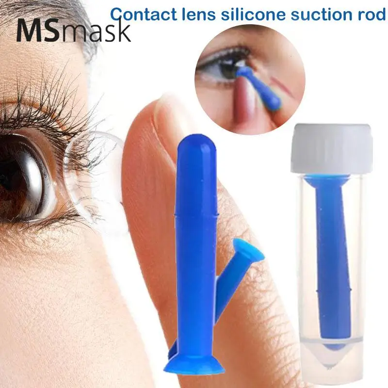 

Silicone Lens Inserter Remover Blue Portable Tool Vision Care Contact Lenses Sucker Contact Lenses Tool Drop shipping