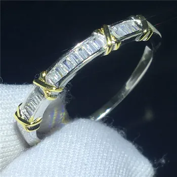 

X Shape ring Genuine 100% 925 Sterling silver Jewelry AAAAA Zircon Cz Engagement wedding band rings for women Bridal Jewelry