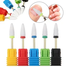 Ногтей конуса Совет керамическое сверло Биты Электрический для удаления кутикул поворотные для маникюр педикюр шлифовальной головки инструмент для шлифования 1 шт