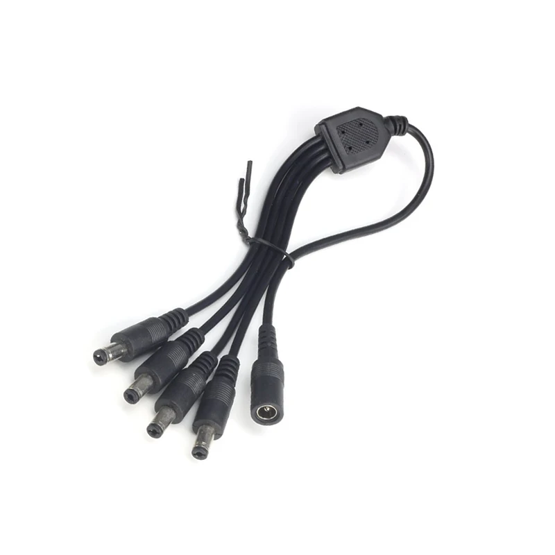 

Free shipping 5.5 x 2.1mm 1 To 4,8 Female To Male Plug DC Power Splitter Adapter For CCTV Camera Cable