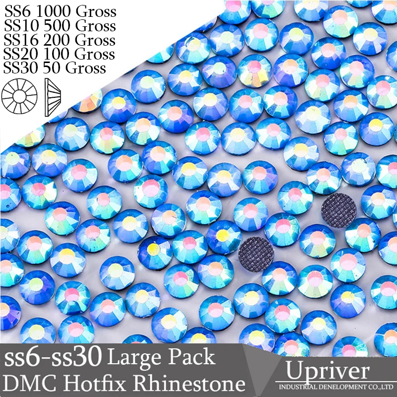 Оптом Большая упаковка DMC Light Sapphire AB ss6 ss10 ss16 ss20 ss30 стеклянная для одежды | Дом и сад