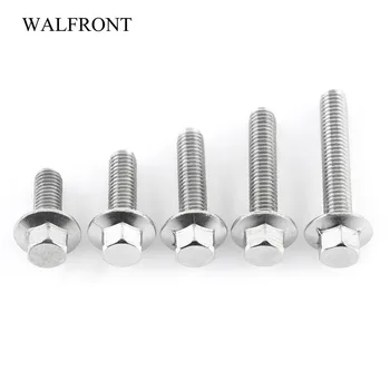 

Hex Flange Screw 10Pcs M6 Stainless Steel Flange Bolts Screws Hex Cap Washer Head Bolts Fastener (M6*35) Newest