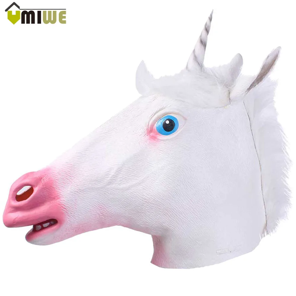 Buy Umiwe Halloween Magical Creepy Adult Unicorn Head