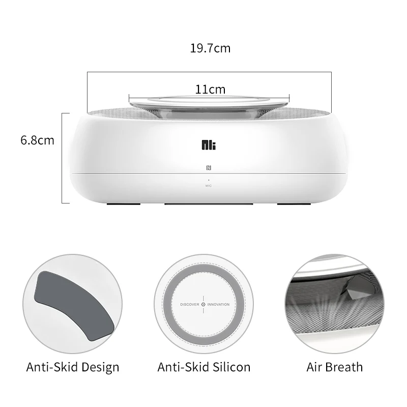 Nillkin 2в1 QI Быстрое беспроводное зарядное устройство+ bluetooth-динамик уютный MC2 с NFC AUX входом CSR 4,0 hi-fi звук домашний динамик