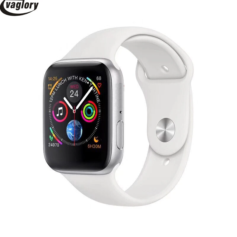IWO 8 Smart watch 44mm Case Red Circle Button Smart Wearable Device For IOS & Android Support SMS Facebook Message Push