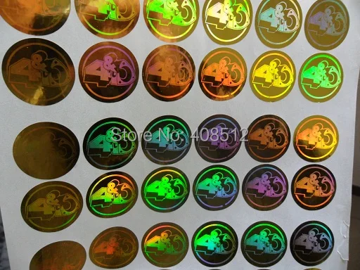 

Changing color hologram stickers customized logo different sizes available