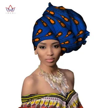 

African Fashion Head Scarf Print Wax Cotton Women African Clothing Bazin Rich Headwear Ankara Women Head Wraps AF009