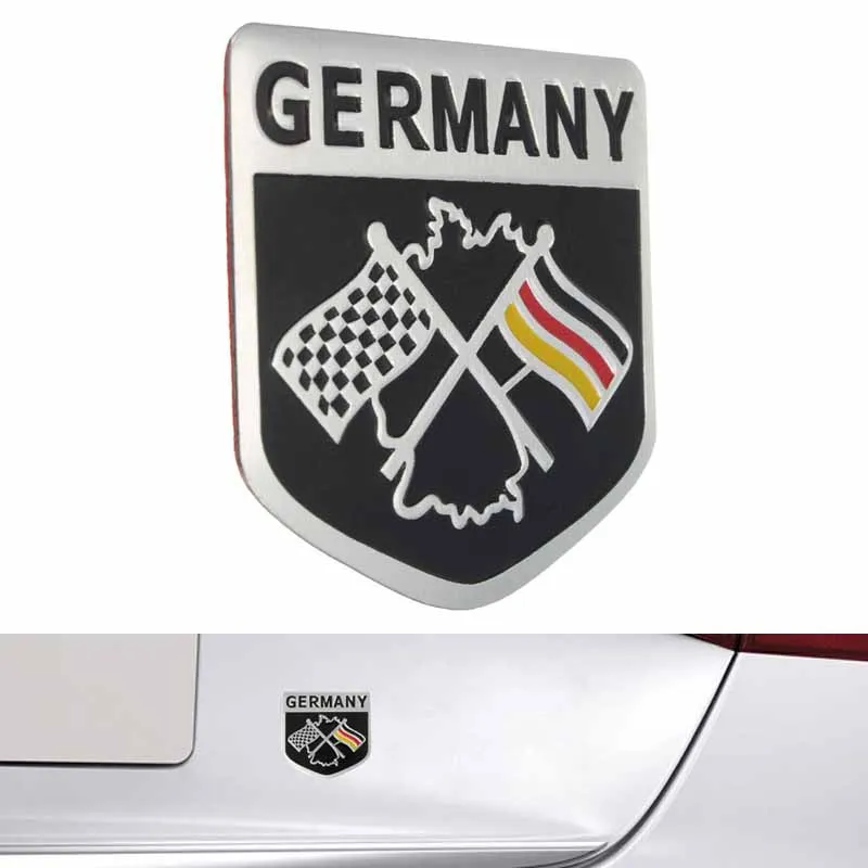 1 шт. алюминий сплав Германии флаги автомобиля средства ухода за кожей наклейки Автомобили Мотоциклы внешние украшения интимные аксессуары