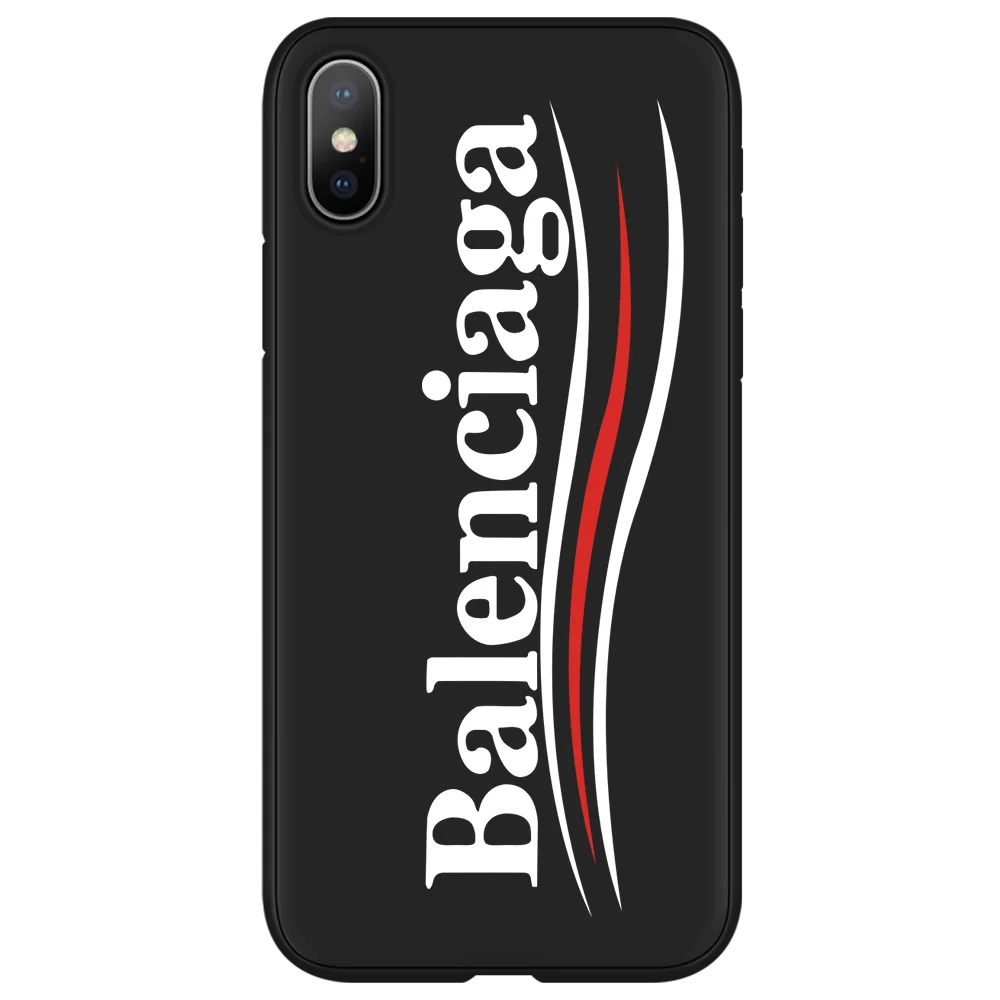Black Matte France Paris Fashion Brand Soft Coque Case For iPhone XS Max XR Soft For iPhone 7 8 Plus 6 6S 5 5S For iPhone X Case