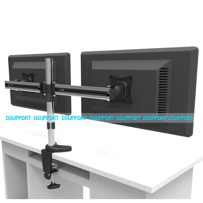 

Full Motion Rotating Dual Screen LED LCD Monitor Holder Desktop Clamping Grommet Mounting Arm Bracket