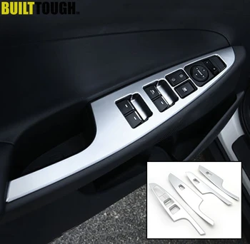 

For Hyundai Tucson TL 2016 2017 2018 Chrome Interior Inner Door Window Lift Switch Button Panel Cover Frame Garnish Car Styling