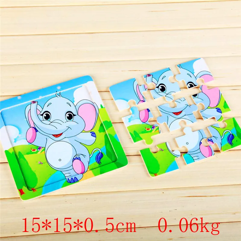 24 Style 3D Puzzles Jigsaw Wooden Toys For Children Cartoon Animal Traffic Puzzles Intelligence Children Early Educational Toys