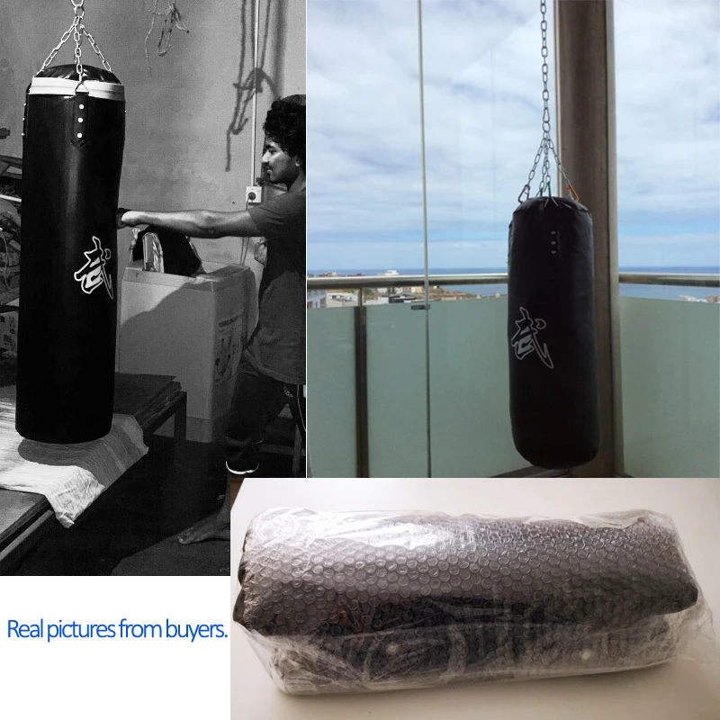 Высота от 60 до 120 см Sanda боксерские тренировочные пустые мешки с песком из искусственной кожи, фитнес-мешок с песком, боксерская сумка, из искусственной кожи, более удобные