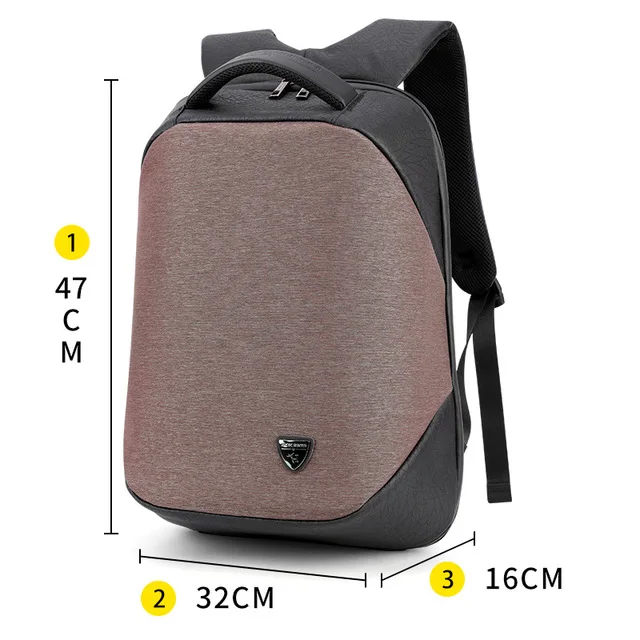 ARCTIC HUNTER, школьный рюкзак, рюкзаки для ноутбука, мужские, водонепроницаемые, mochila, повседневная, деловая, мужская сумка, рюкзак для путешествий - Цвет: brown