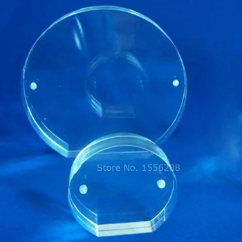 

Clear Round Frames With Magnetic Countertop Photo Holders Landscape Portrait Display Block