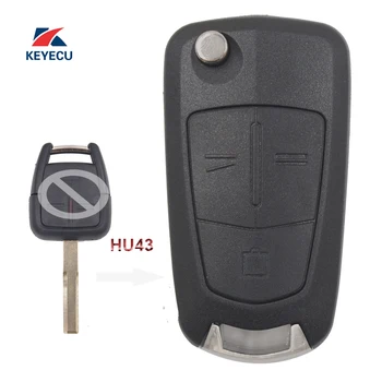 

KEYECU Replacement Modified Flip FoldingRemote Key Shell Case Fob 3 Button for Opel Corsa Astra Kadett Monza Montana,10PCS