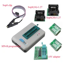 SoFi SP8-B programmer with sop8 clip sop8 150mil socket Sop8(20)-1.27 socket with 1.8 V adapter 100pcs max485csa max485esa max485 sop8