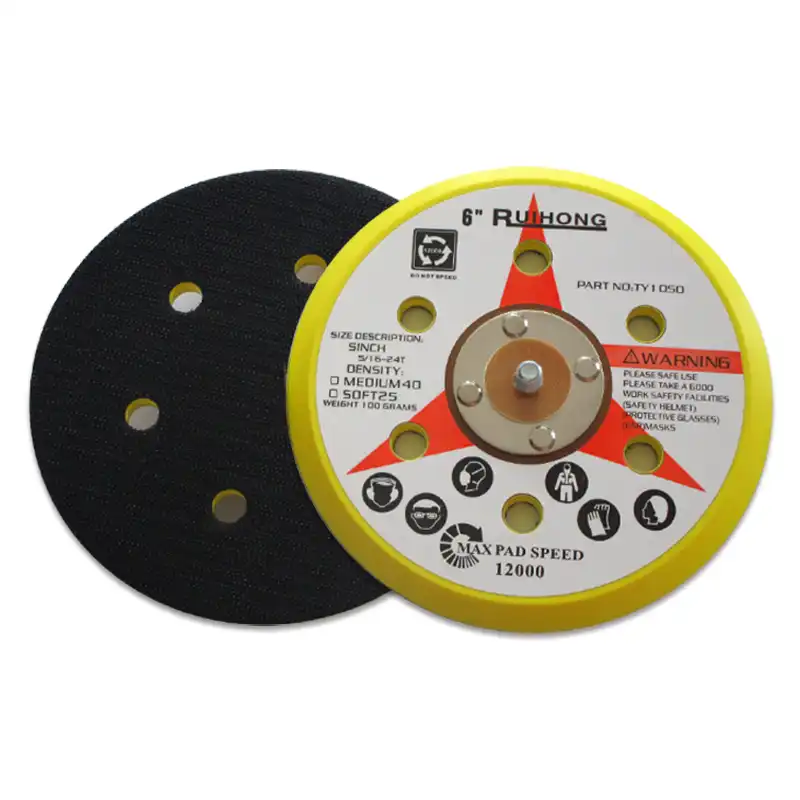 6/'/' 150mm Hook and Loop Dual Action Random Orbital Sanding Pad 5//16/'/' 6 hole