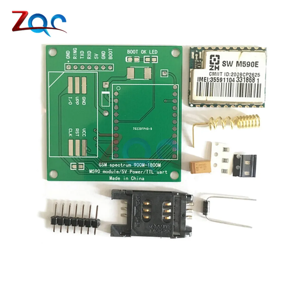 M590E GSM GPRS Module 900m-1800m SMS Message Diy kits M590 Standard AT Instruction Set CPU MCU Test 5V 50mm*50mm M590E GSM GPRS Module 900m-1800m SMS Message Diy kits M590 Standard AT Instruction Set CPU MCU Test 5V 50mm*50mm