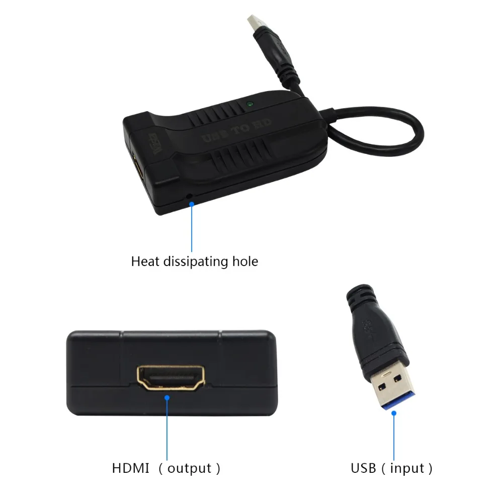 Wiistar USB3.0 преобразователь в HDIM HD 1080P USB HDMI аудио видео адаптер для HDTV Windows7/8|Кабели